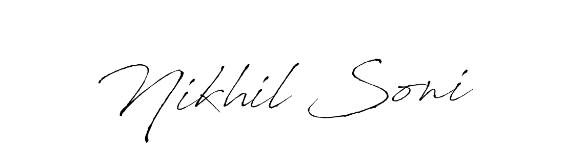 This is the best signature style for the Nikhil Soni name. Also you like these signature font (Antro_Vectra). Mix name signature. Nikhil Soni signature style 6 images and pictures png