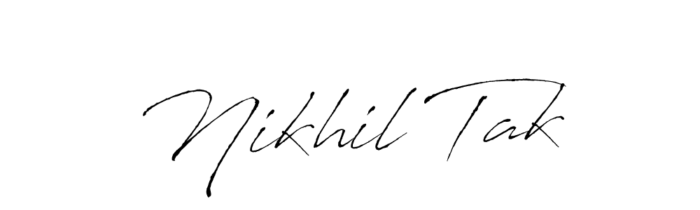 if you are searching for the best signature style for your name Nikhil Tak. so please give up your signature search. here we have designed multiple signature styles  using Antro_Vectra. Nikhil Tak signature style 6 images and pictures png