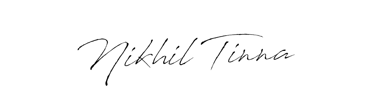 How to make Nikhil Tinna signature? Antro_Vectra is a professional autograph style. Create handwritten signature for Nikhil Tinna name. Nikhil Tinna signature style 6 images and pictures png