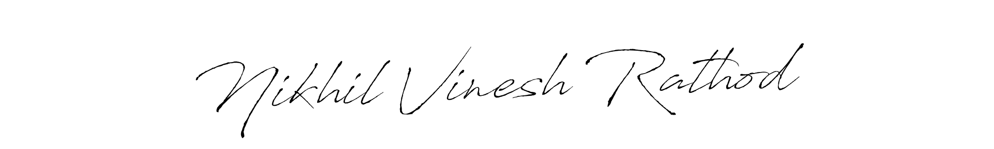 Design your own signature with our free online signature maker. With this signature software, you can create a handwritten (Antro_Vectra) signature for name Nikhil Vinesh Rathod. Nikhil Vinesh Rathod signature style 6 images and pictures png
