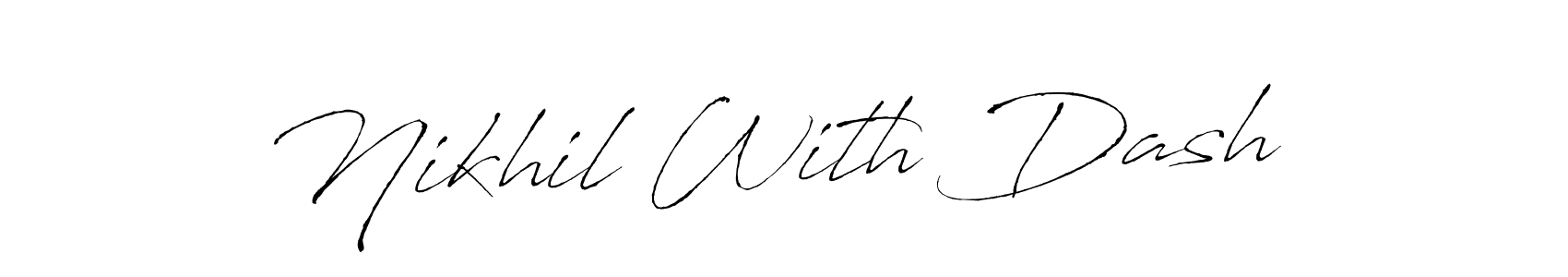 How to Draw Nikhil With Dash  signature style? Antro_Vectra is a latest design signature styles for name Nikhil With Dash . Nikhil With Dash  signature style 6 images and pictures png