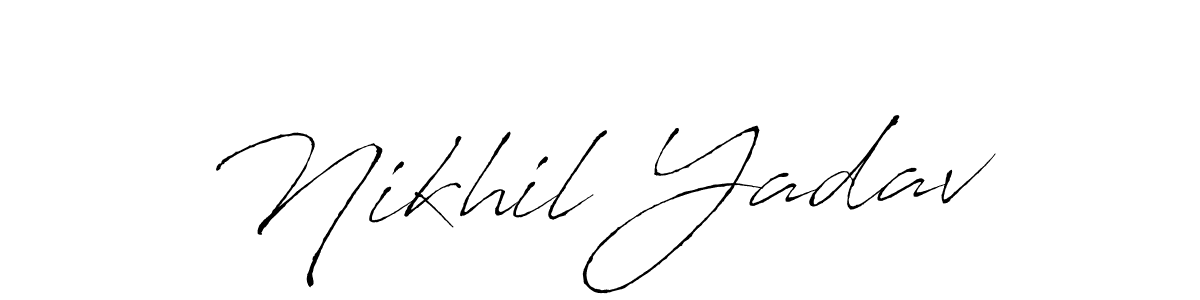 How to make Nikhil Yadav signature? Antro_Vectra is a professional autograph style. Create handwritten signature for Nikhil Yadav name. Nikhil Yadav signature style 6 images and pictures png