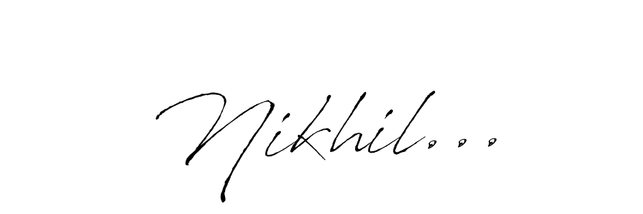 It looks lik you need a new signature style for name Nikhil.... Design unique handwritten (Antro_Vectra) signature with our free signature maker in just a few clicks. Nikhil... signature style 6 images and pictures png