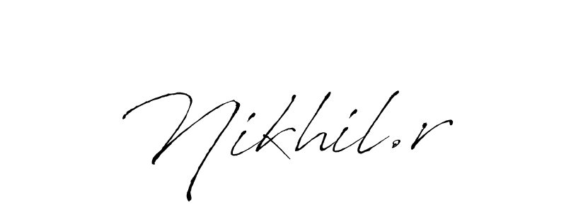 Best and Professional Signature Style for Nikhil.r. Antro_Vectra Best Signature Style Collection. Nikhil.r signature style 6 images and pictures png