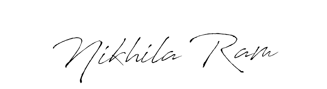 This is the best signature style for the Nikhila Ram name. Also you like these signature font (Antro_Vectra). Mix name signature. Nikhila Ram signature style 6 images and pictures png