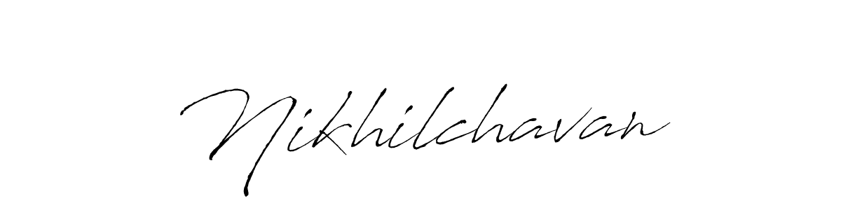 Create a beautiful signature design for name Nikhilchavan. With this signature (Antro_Vectra) fonts, you can make a handwritten signature for free. Nikhilchavan signature style 6 images and pictures png