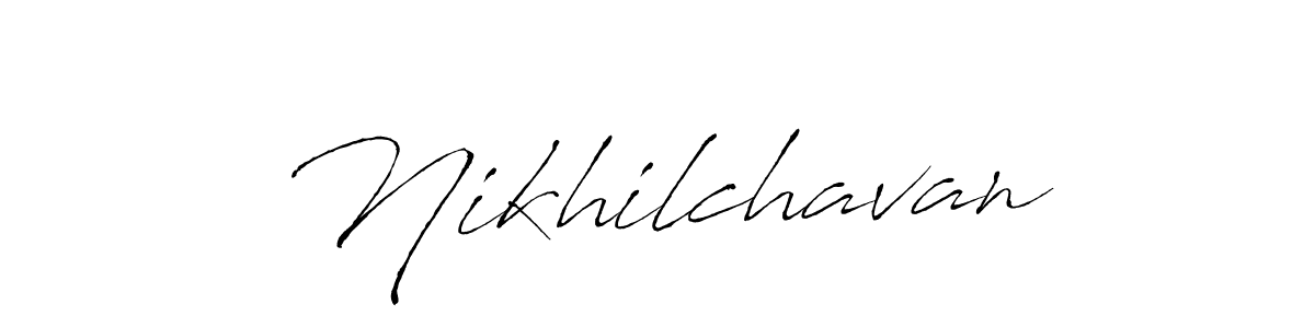 Create a beautiful signature design for name Nikhilchavan. With this signature (Antro_Vectra) fonts, you can make a handwritten signature for free. Nikhilchavan signature style 6 images and pictures png