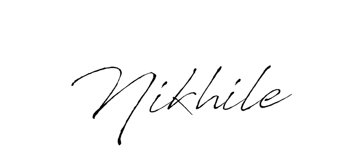 Design your own signature with our free online signature maker. With this signature software, you can create a handwritten (Antro_Vectra) signature for name Nikhile. Nikhile signature style 6 images and pictures png