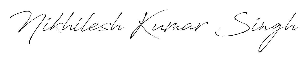 Download transparent PNG signature for name Nikhilesh Kumar Singh styled with Antro_Vectra font. Ready to paste directly into PDF and Word agreements. Nikhilesh Kumar Singh signature style 6 images and pictures png