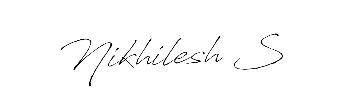 You can use this online signature creator to create a handwritten signature for the name Nikhilesh S. This is the best online autograph maker. Nikhilesh S signature style 6 images and pictures png