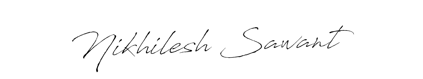 Make a beautiful signature design for name Nikhilesh Sawant. Use this online signature maker to create a handwritten signature for free. Nikhilesh Sawant signature style 6 images and pictures png