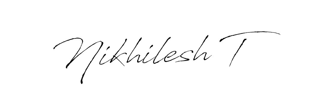 Similarly Antro_Vectra is the best handwritten signature design. Signature creator online .You can use it as an online autograph creator for name Nikhilesh T. Nikhilesh T signature style 6 images and pictures png