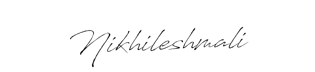 How to make Nikhileshmali signature? Antro_Vectra is a professional autograph style. Create handwritten signature for Nikhileshmali name. Nikhileshmali signature style 6 images and pictures png