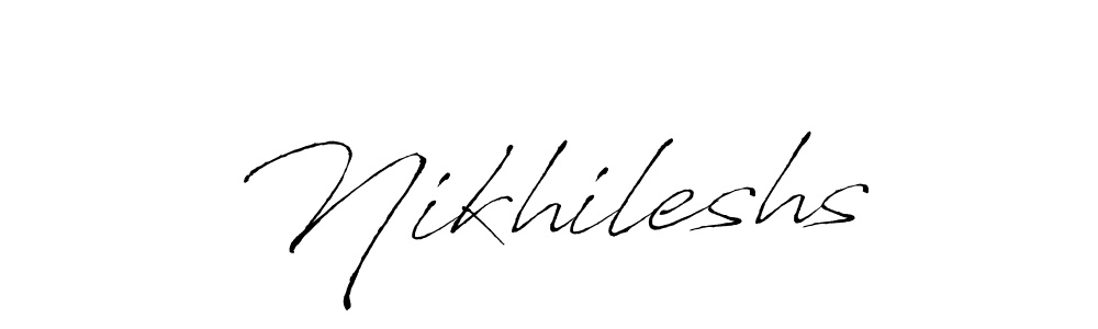 This is the best signature style for the Nikhileshs name. Also you like these signature font (Antro_Vectra). Mix name signature. Nikhileshs signature style 6 images and pictures png