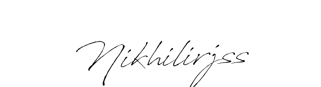 Design your own signature with our free online signature maker. With this signature software, you can create a handwritten (Antro_Vectra) signature for name Nikhilirjss. Nikhilirjss signature style 6 images and pictures png
