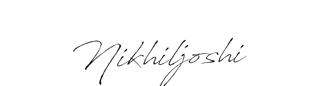 How to make Nikhiljoshi name signature. Use Antro_Vectra style for creating short signs online. This is the latest handwritten sign. Nikhiljoshi signature style 6 images and pictures png