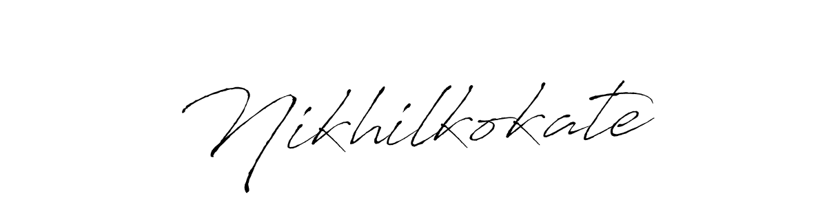 This is the best signature style for the Nikhilkokate name. Also you like these signature font (Antro_Vectra). Mix name signature. Nikhilkokate signature style 6 images and pictures png