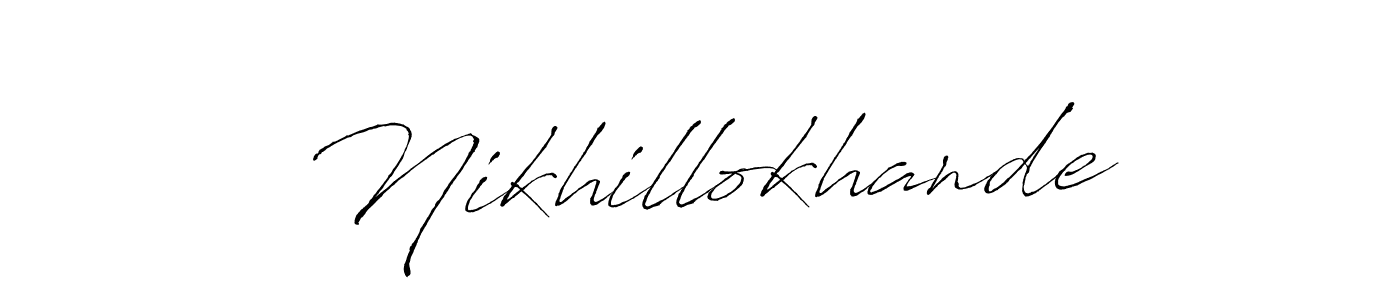 Antro_Vectra is a professional signature style that is perfect for those who want to add a touch of class to their signature. It is also a great choice for those who want to make their signature more unique. Get Nikhillokhande name to fancy signature for free. Nikhillokhande signature style 6 images and pictures png