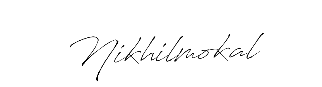 The best way (Antro_Vectra) to make a short signature is to pick only two or three words in your name. The name Nikhilmokal include a total of six letters. For converting this name. Nikhilmokal signature style 6 images and pictures png