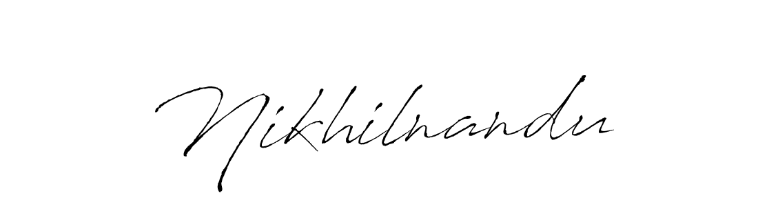 Use a signature maker to create a handwritten signature online. With this signature software, you can design (Antro_Vectra) your own signature for name Nikhilnandu. Nikhilnandu signature style 6 images and pictures png