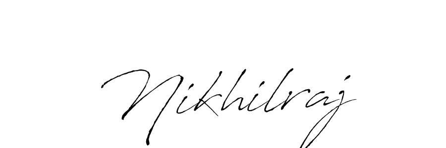 Nikhilraj stylish signature style. Best Handwritten Sign (Antro_Vectra) for my name. Handwritten Signature Collection Ideas for my name Nikhilraj. Nikhilraj signature style 6 images and pictures png