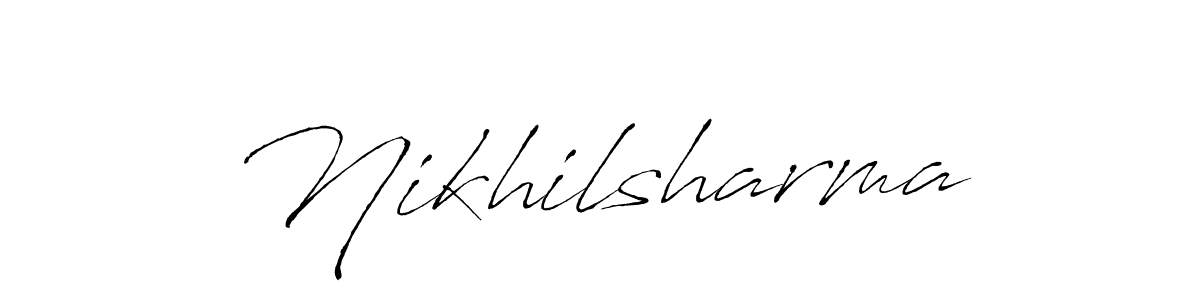 Design your own signature with our free online signature maker. With this signature software, you can create a handwritten (Antro_Vectra) signature for name Nikhilsharma. Nikhilsharma signature style 6 images and pictures png