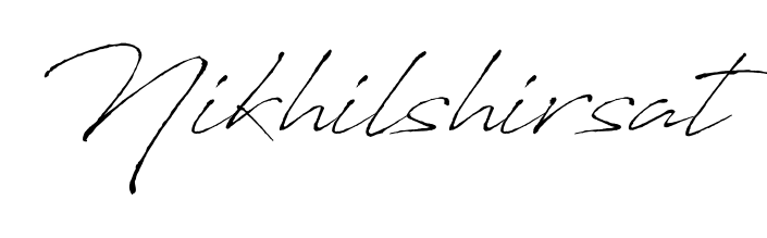 Generate high-definition signature styles for Nikhilshirsat. The Antro_Vectra typeface ensures crisp legibility and sophisticated design. Nikhilshirsat signature style 6 images and pictures png