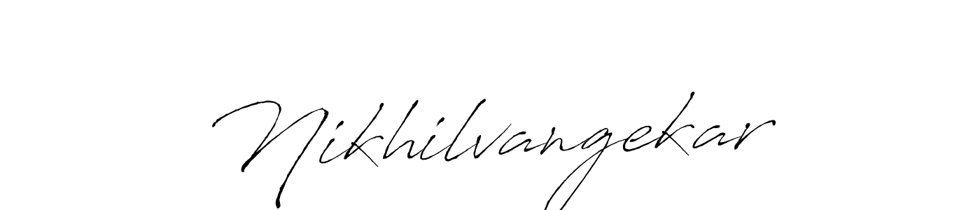 Make a beautiful signature design for name Nikhilvangekar. With this signature (Antro_Vectra) style, you can create a handwritten signature for free. Nikhilvangekar signature style 6 images and pictures png