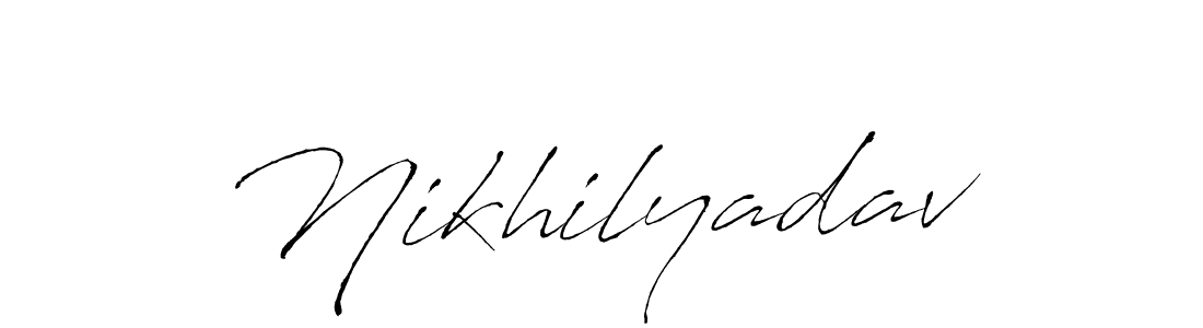 Make a beautiful signature design for name Nikhilyadav. With this signature (Antro_Vectra) style, you can create a handwritten signature for free. Nikhilyadav signature style 6 images and pictures png