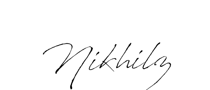 How to make Nikhilz signature? Antro_Vectra is a professional autograph style. Create handwritten signature for Nikhilz name. Nikhilz signature style 6 images and pictures png