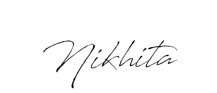 Design your own signature with our free online signature maker. With this signature software, you can create a handwritten (Antro_Vectra) signature for name Nikhita. Nikhita signature style 6 images and pictures png