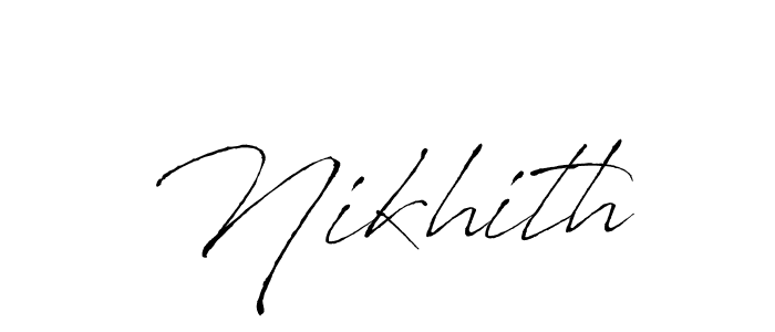 Also we have Nikhith name is the best signature style. Create professional handwritten signature collection using Antro_Vectra autograph style. Nikhith signature style 6 images and pictures png