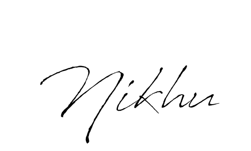 Make a beautiful signature design for name Nikhu. With this signature (Antro_Vectra) style, you can create a handwritten signature for free. Nikhu signature style 6 images and pictures png