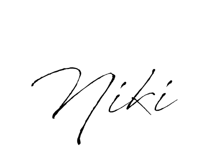 Use a signature maker to create a handwritten signature online. With this signature software, you can design (Antro_Vectra) your own signature for name Niki. Niki signature style 6 images and pictures png