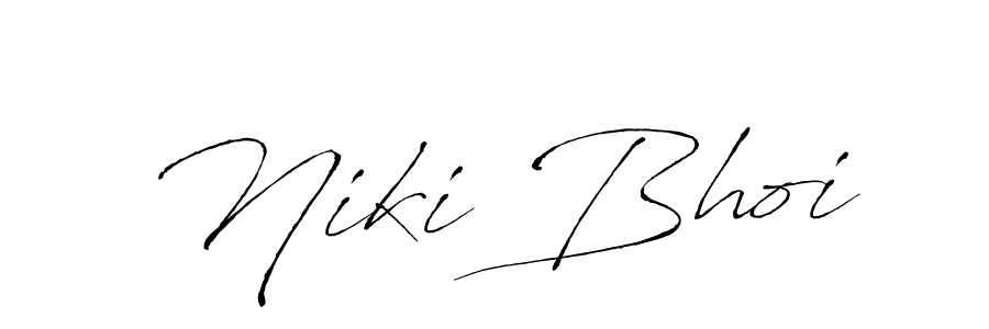 Niki Bhoi stylish signature style. Best Handwritten Sign (Antro_Vectra) for my name. Handwritten Signature Collection Ideas for my name Niki Bhoi. Niki Bhoi signature style 6 images and pictures png