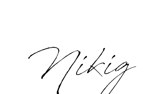 Create a beautiful signature design for name Nikig. With this signature (Antro_Vectra) fonts, you can make a handwritten signature for free. Nikig signature style 6 images and pictures png