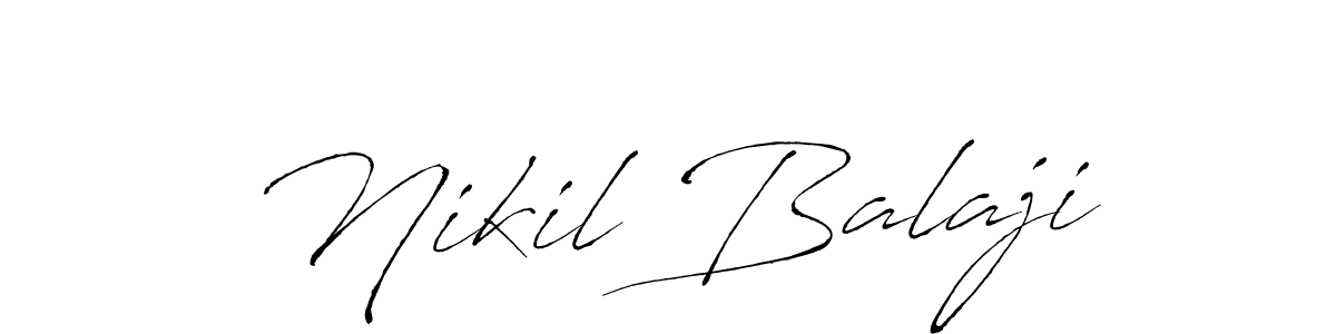 Create a beautiful signature design for name Nikil Balaji. With this signature (Antro_Vectra) fonts, you can make a handwritten signature for free. Nikil Balaji signature style 6 images and pictures png