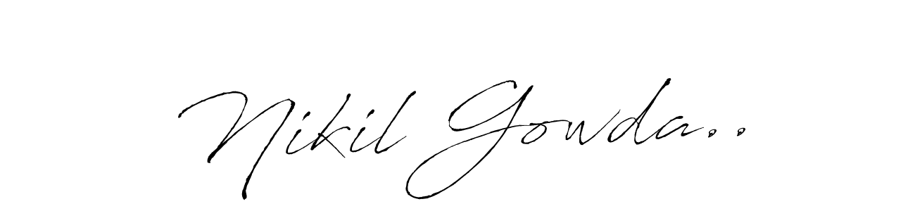 Make a beautiful signature design for name Nikil Gowda... Use this online signature maker to create a handwritten signature for free. Nikil Gowda.. signature style 6 images and pictures png