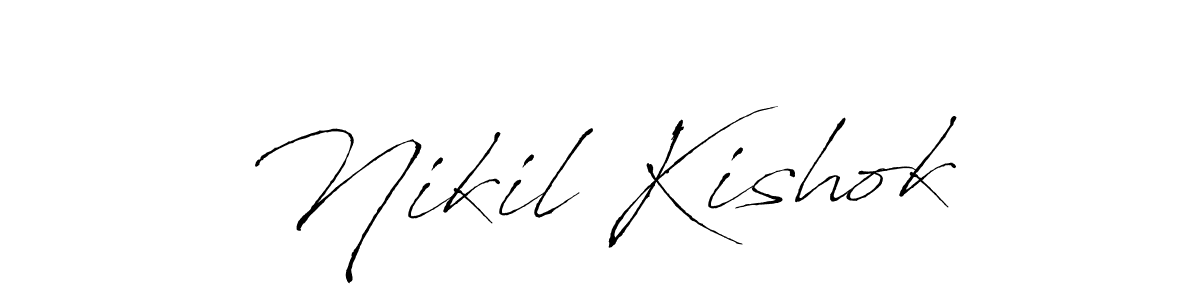 How to make Nikil Kishok signature? Antro_Vectra is a professional autograph style. Create handwritten signature for Nikil Kishok name. Nikil Kishok signature style 6 images and pictures png