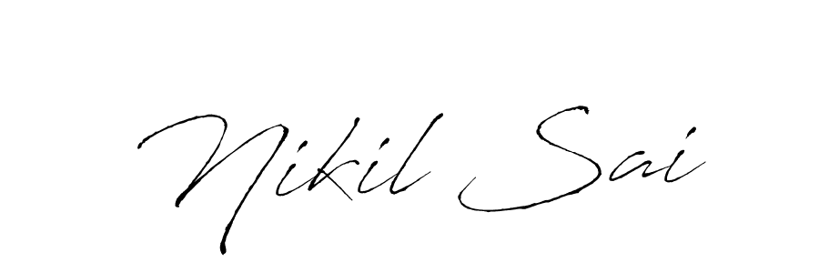 Antro_Vectra is a professional signature style that is perfect for those who want to add a touch of class to their signature. It is also a great choice for those who want to make their signature more unique. Get Nikil Sai name to fancy signature for free. Nikil Sai signature style 6 images and pictures png