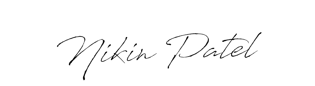 How to make Nikin Patel signature? Antro_Vectra is a professional autograph style. Create handwritten signature for Nikin Patel name. Nikin Patel signature style 6 images and pictures png