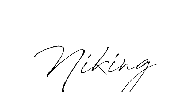 Also we have Niking name is the best signature style. Create professional handwritten signature collection using Antro_Vectra autograph style. Niking signature style 6 images and pictures png