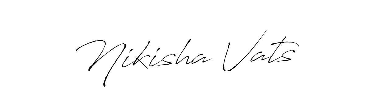 How to make Nikisha Vats signature? Antro_Vectra is a professional autograph style. Create handwritten signature for Nikisha Vats name. Nikisha Vats signature style 6 images and pictures png