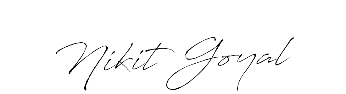 How to make Nikit Goyal signature? Antro_Vectra is a professional autograph style. Create handwritten signature for Nikit Goyal name. Nikit Goyal signature style 6 images and pictures png