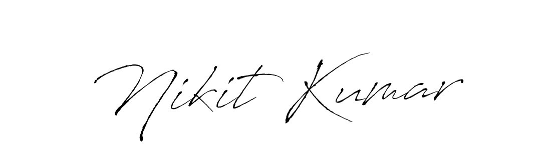 Design your own signature with our free online signature maker. With this signature software, you can create a handwritten (Antro_Vectra) signature for name Nikit Kumar. Nikit Kumar signature style 6 images and pictures png