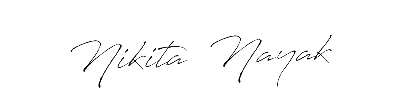 How to make Nikita  Nayak name signature. Use Antro_Vectra style for creating short signs online. This is the latest handwritten sign. Nikita  Nayak signature style 6 images and pictures png