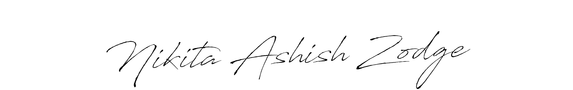 The best way (Antro_Vectra) to make a short signature is to pick only two or three words in your name. The name Nikita Ashish Zodge include a total of six letters. For converting this name. Nikita Ashish Zodge signature style 6 images and pictures png