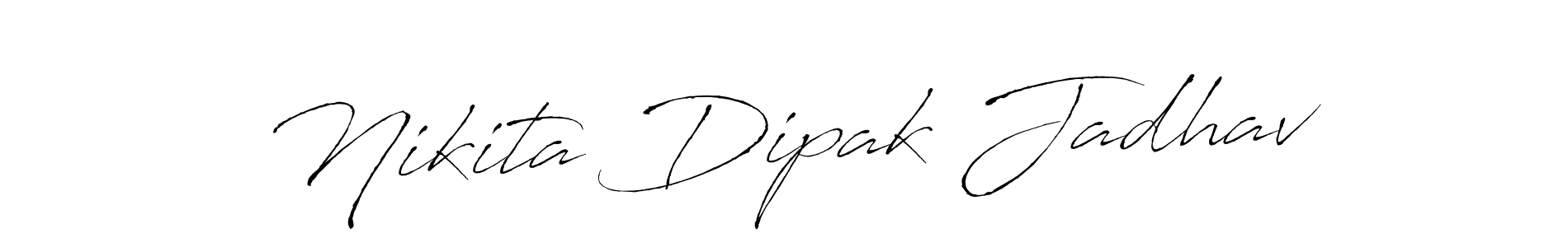 Create a beautiful signature design for name Nikita Dipak Jadhav. With this signature (Antro_Vectra) fonts, you can make a handwritten signature for free. Nikita Dipak Jadhav signature style 6 images and pictures png