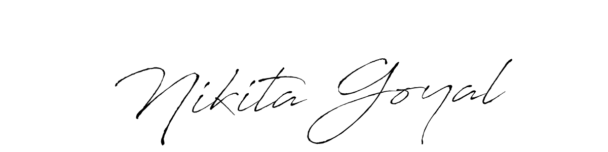 How to make Nikita Goyal name signature. Use Antro_Vectra style for creating short signs online. This is the latest handwritten sign. Nikita Goyal signature style 6 images and pictures png