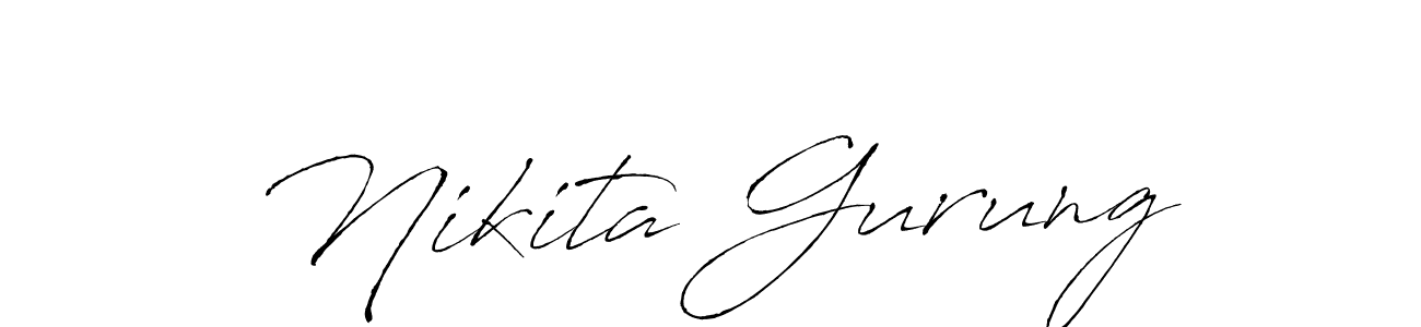 Create a beautiful signature design for name Nikita Gurung. With this signature (Antro_Vectra) fonts, you can make a handwritten signature for free. Nikita Gurung signature style 6 images and pictures png